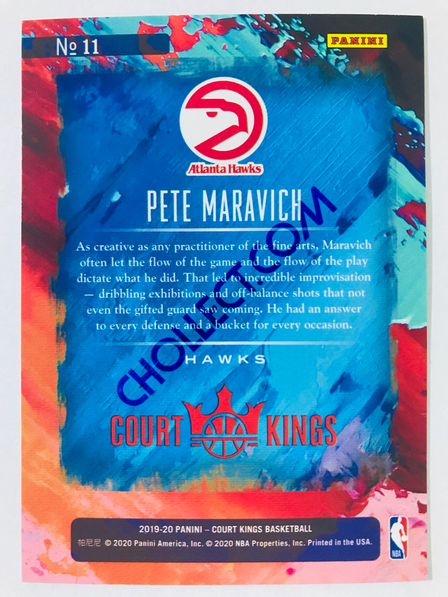 Pete Maravich - Atlanta Hawks 2019-20 Panini Court Kings Academy of Fine Arts Insert #11