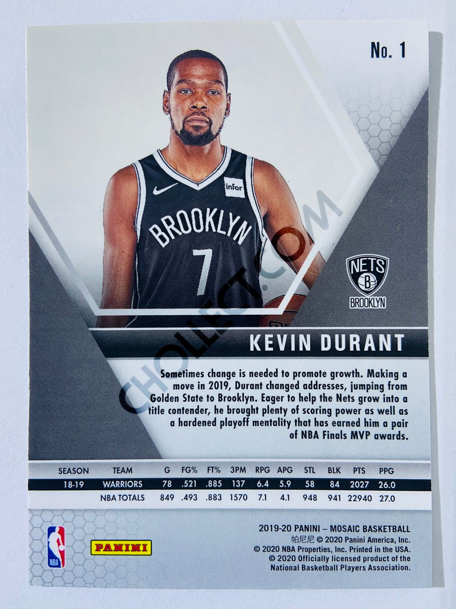 Kevin Durant - Brooklyn Nets 2019-20 Panini Mosaic #1