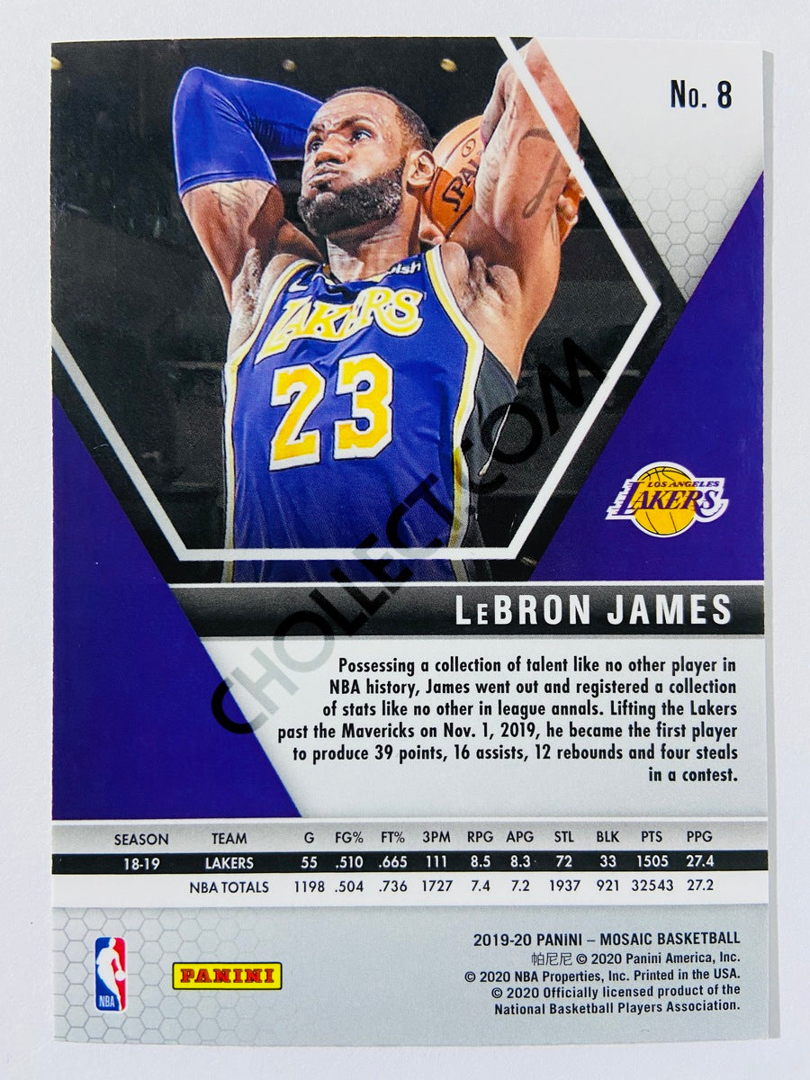 LeBron James - Los Angeles Lakers 2019-20 Panini Mosaic #8