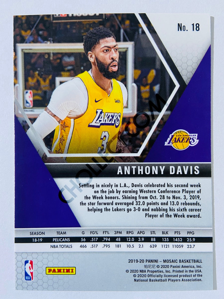 Anthony Davis - Los Angeles Lakers 2019-20 Panini Mosaic #18