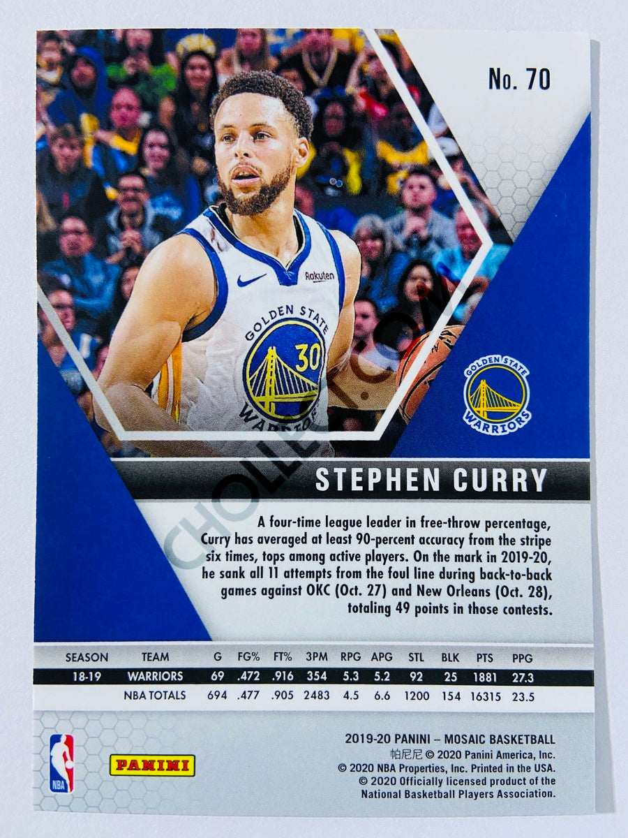 Stephen Curry - Golden State Warriors 2019-20 Panini Mosaic #70