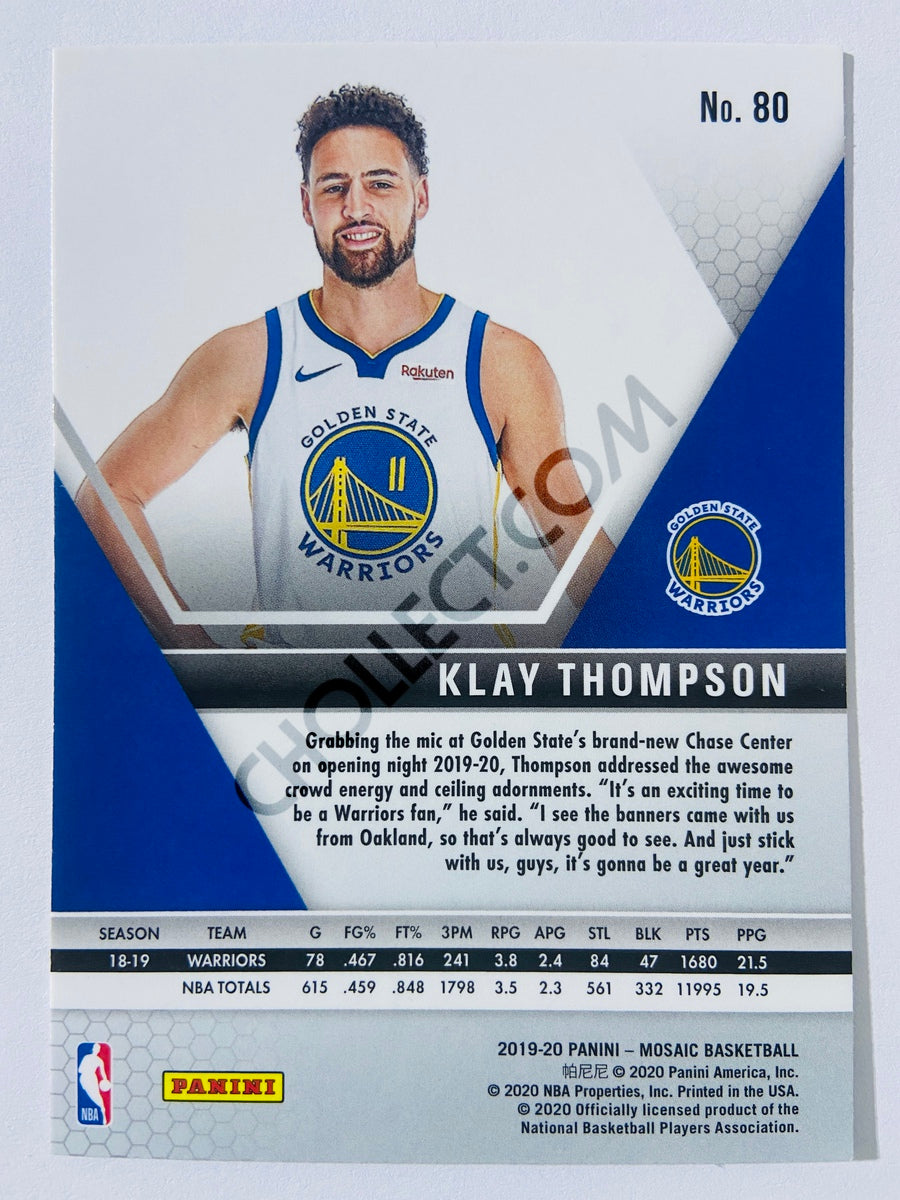 Klay Thompson - Golden State Warriors 2019-20 Panini Mosaic #80