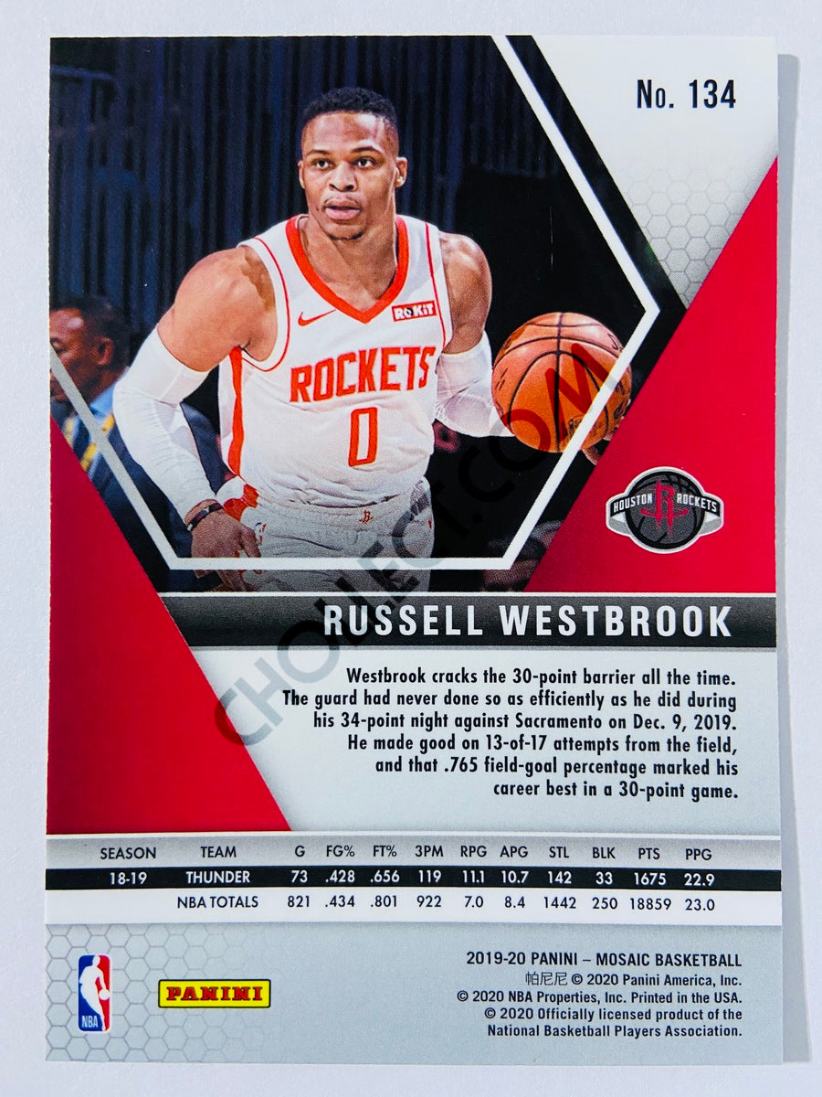 Russell Westbrook - Houston Rockets 2019-20 Panini Mosaic #134