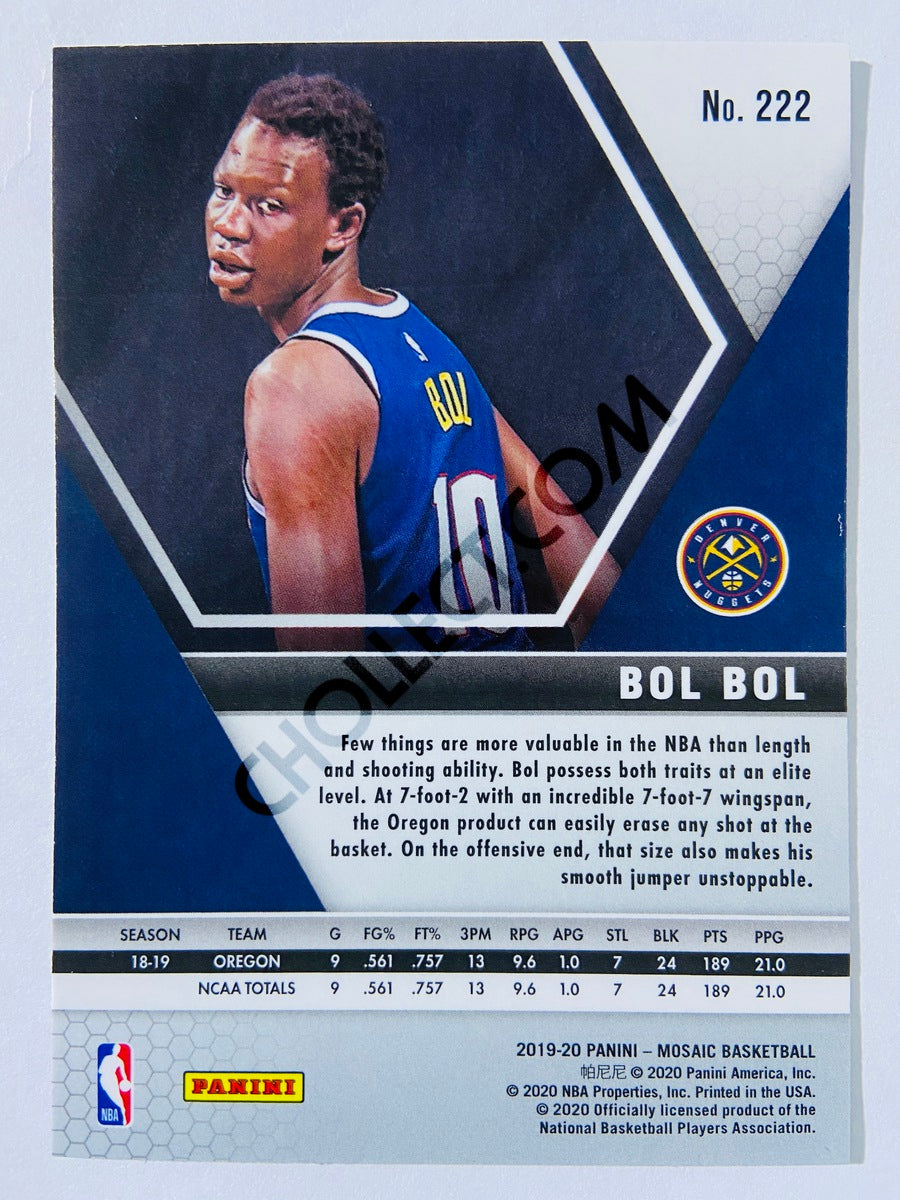 Bol Bol - Denver Nuggets 2019-20 Panini Mosaic RC Rookie #222