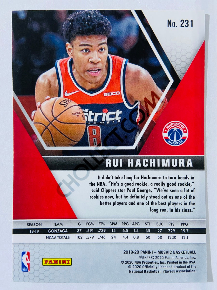 Rui Hachimura - Washington Wizards 2019-20 Panini Mosaic RC Rookie #231