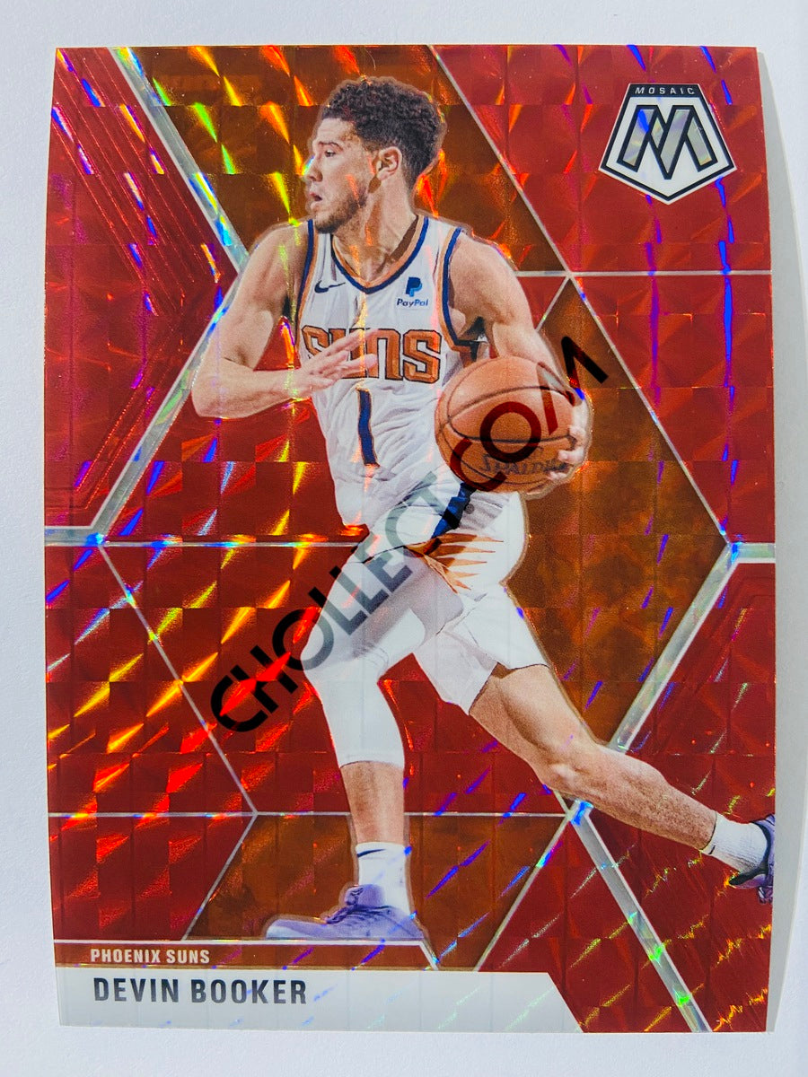 Devin Booker - Phoenix Suns 2019-20 Panini Mosaic Red Parallel #129