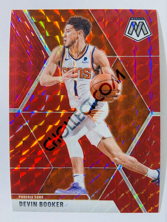 Devin Booker - Phoenix Suns 2019-20 Panini Mosaic Red Parallel #129