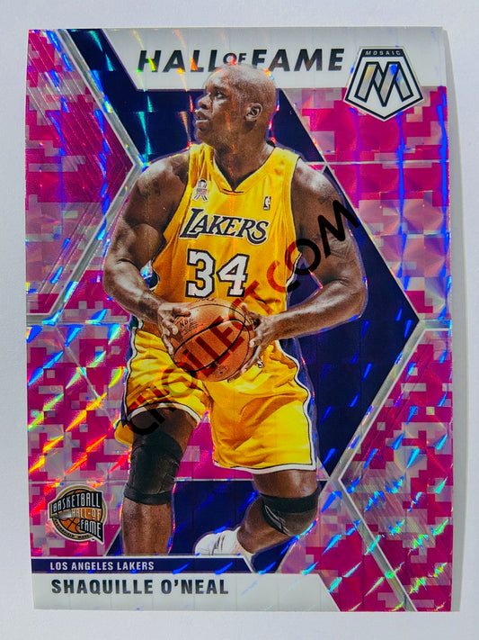 Shaquille O'Neal – Los Angeles Lakers 2019-20 Panini Mosaic Hall of Fame Pink Camo Parallel #281