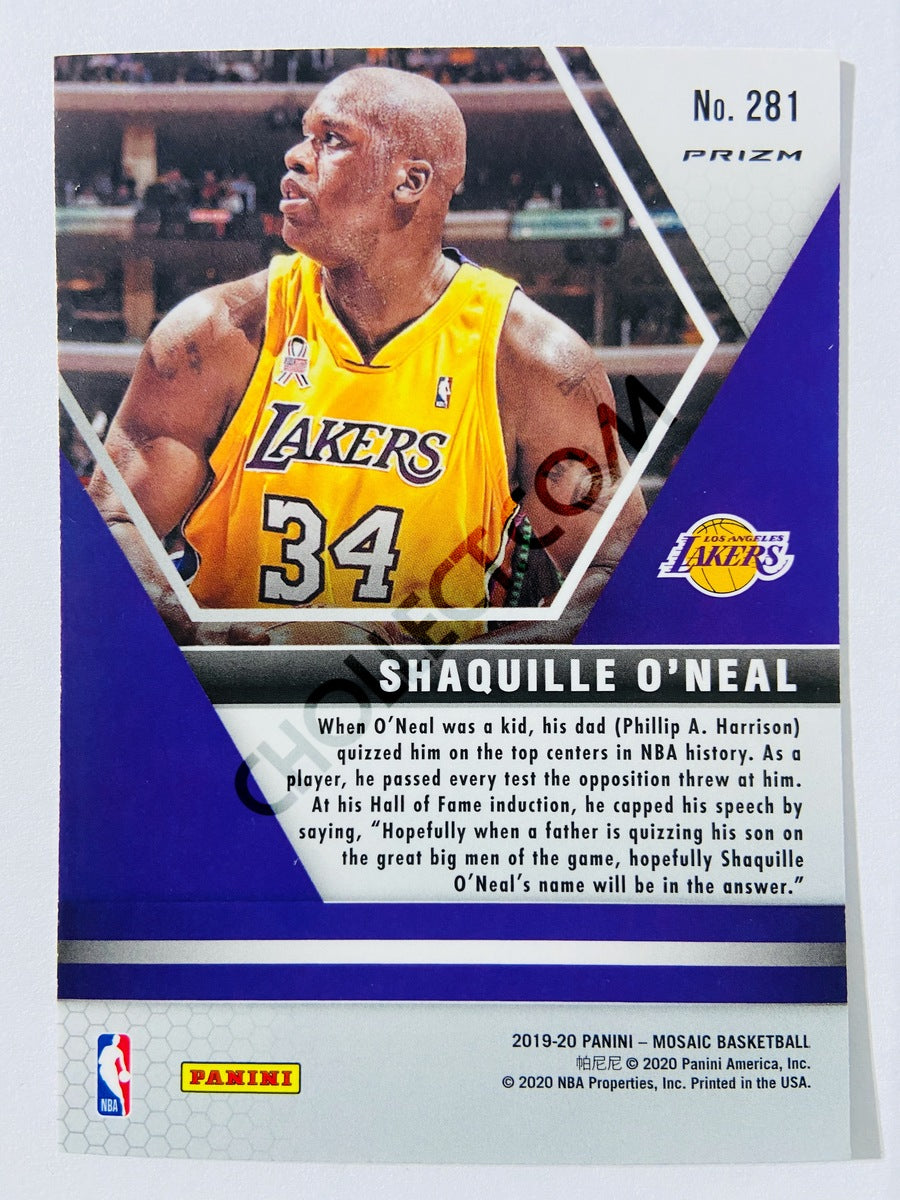 Shaquille O'Neal – Los Angeles Lakers 2019-20 Panini Mosaic Hall of Fame Pink Camo Parallel #281