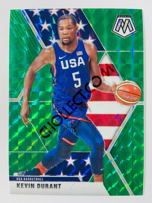 Kevin Durant - USA Basketball 2019-20 Panini Mosaic Green Parallel #251