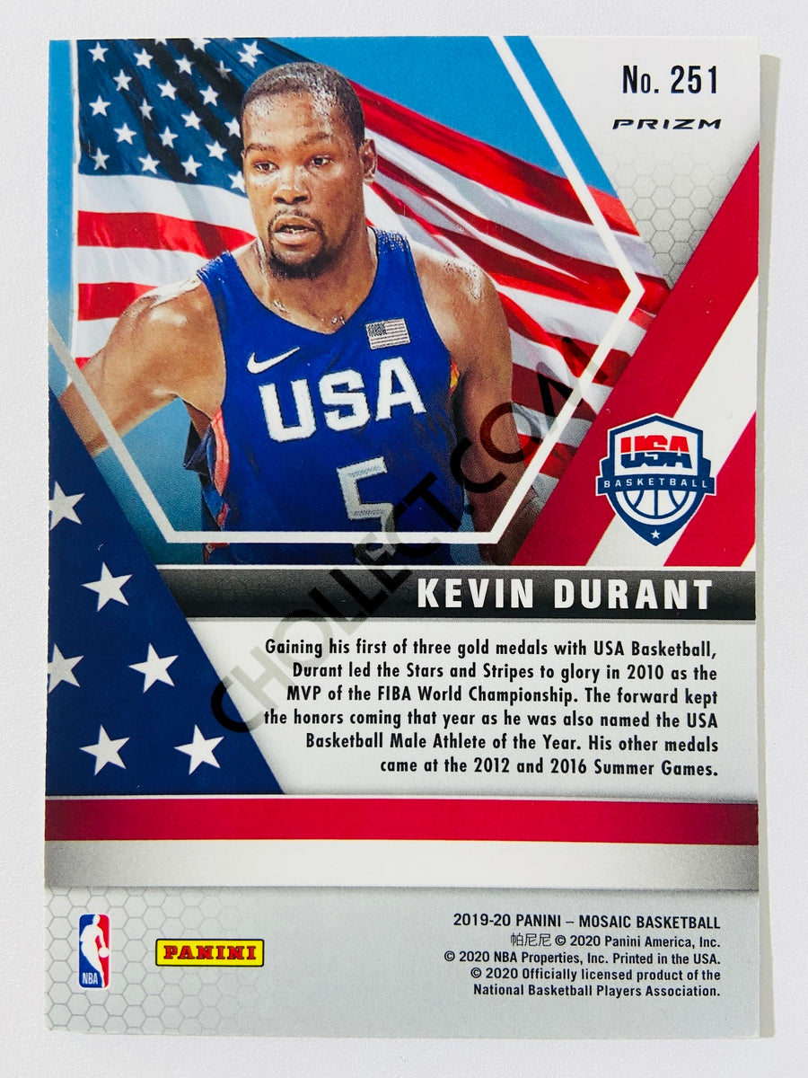 Kevin Durant - USA Basketball 2019-20 Panini Mosaic Green Parallel #251