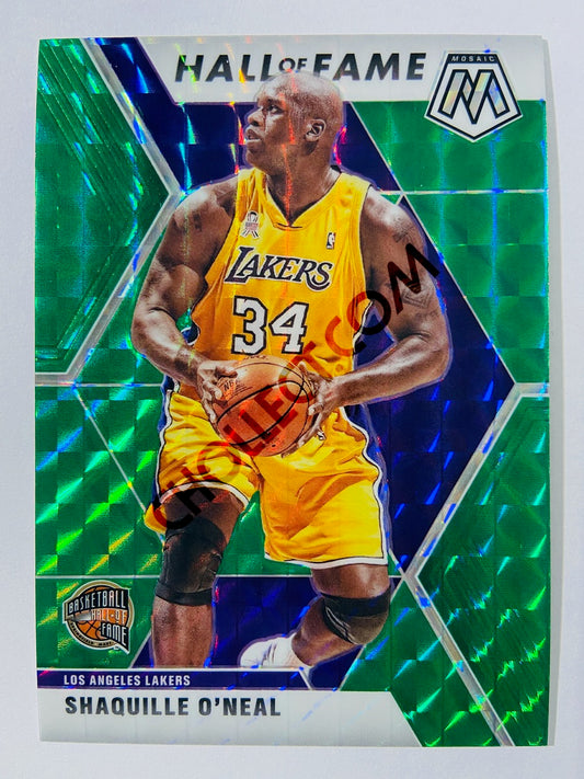 Shaquille O'Neal – Los Angeles Lakers 2019-20 Panini Mosaic Hall of Fame Green Parallel #281