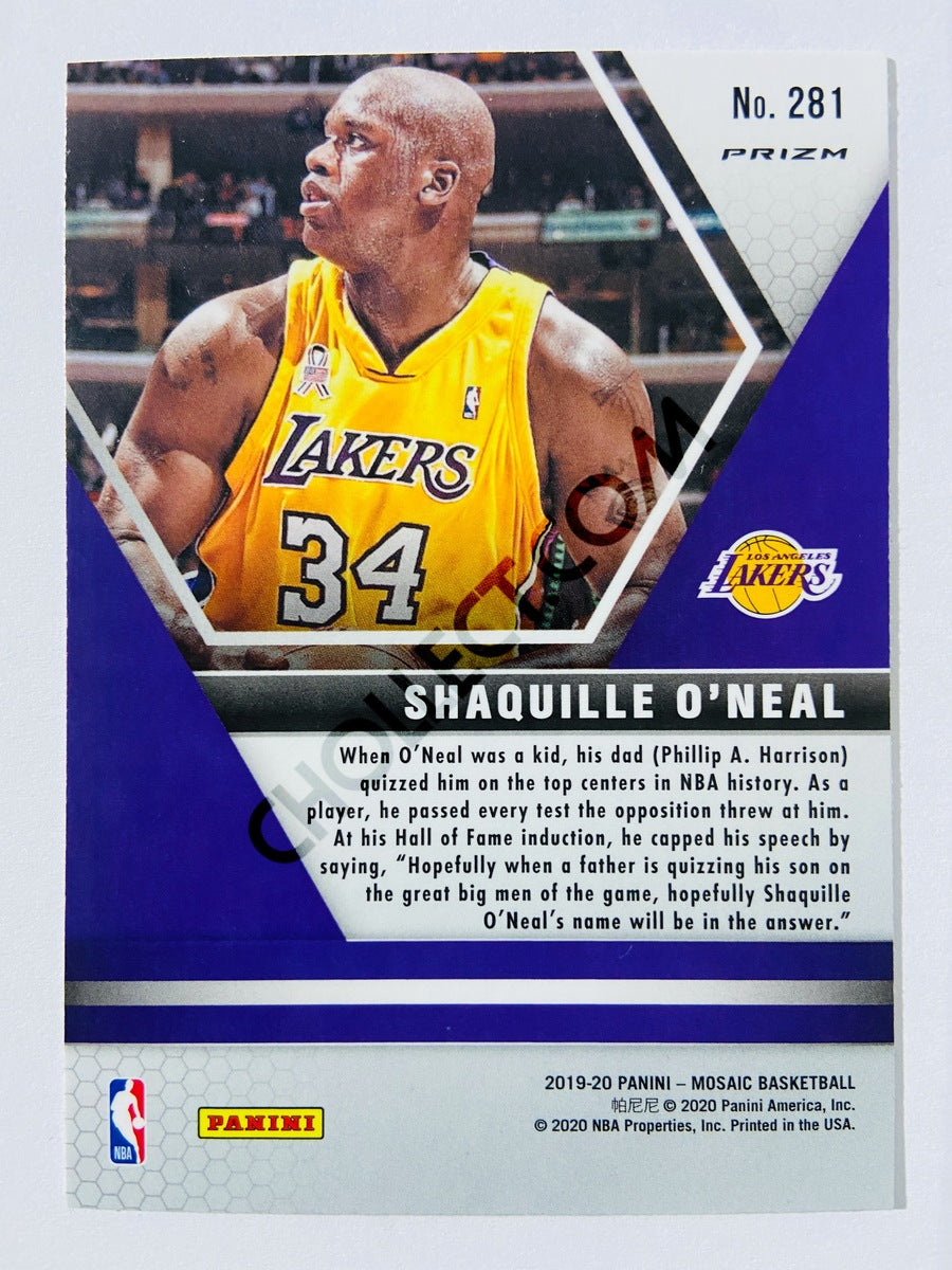 Shaquille O'Neal – Los Angeles Lakers 2019-20 Panini Mosaic Hall of Fame Reactive Orange Parallel #281