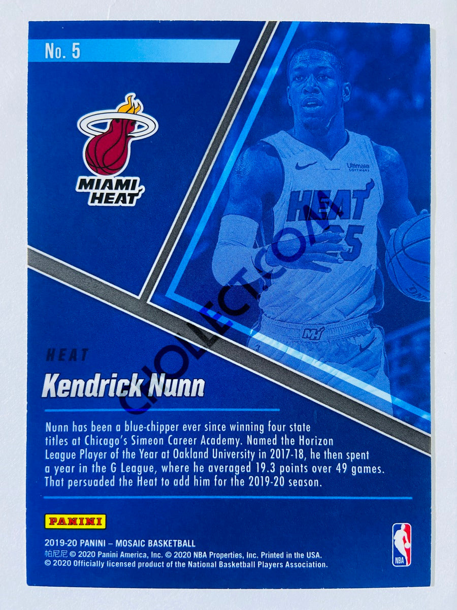 Kendrick Nunn - Miami Heat 2019-20 Panini Mosaic Blue Chips Rookie #5