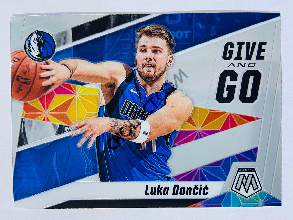 Luka Doncic - Dallas Mavericks 2019-20 Panini Mosaic Give and Go Insert #10