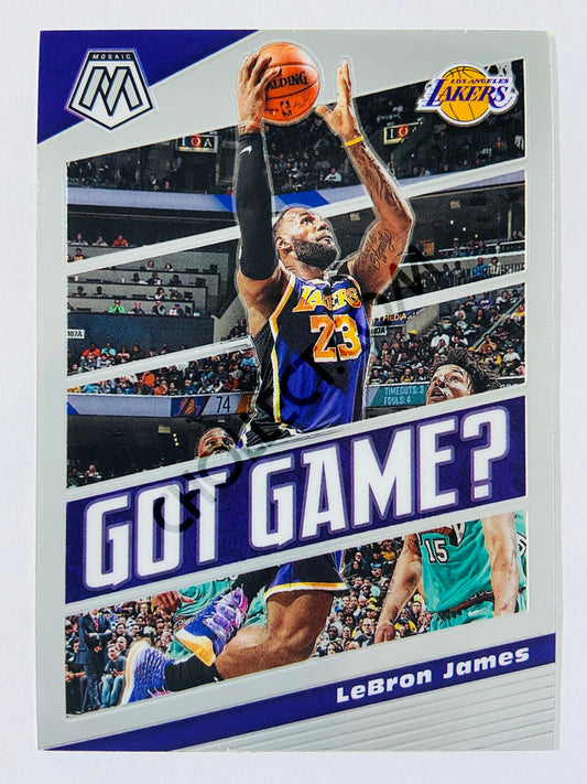 LeBron James - Los Angeles Lakers 2019-20 Panini Mosaic Got Game? Insert #7