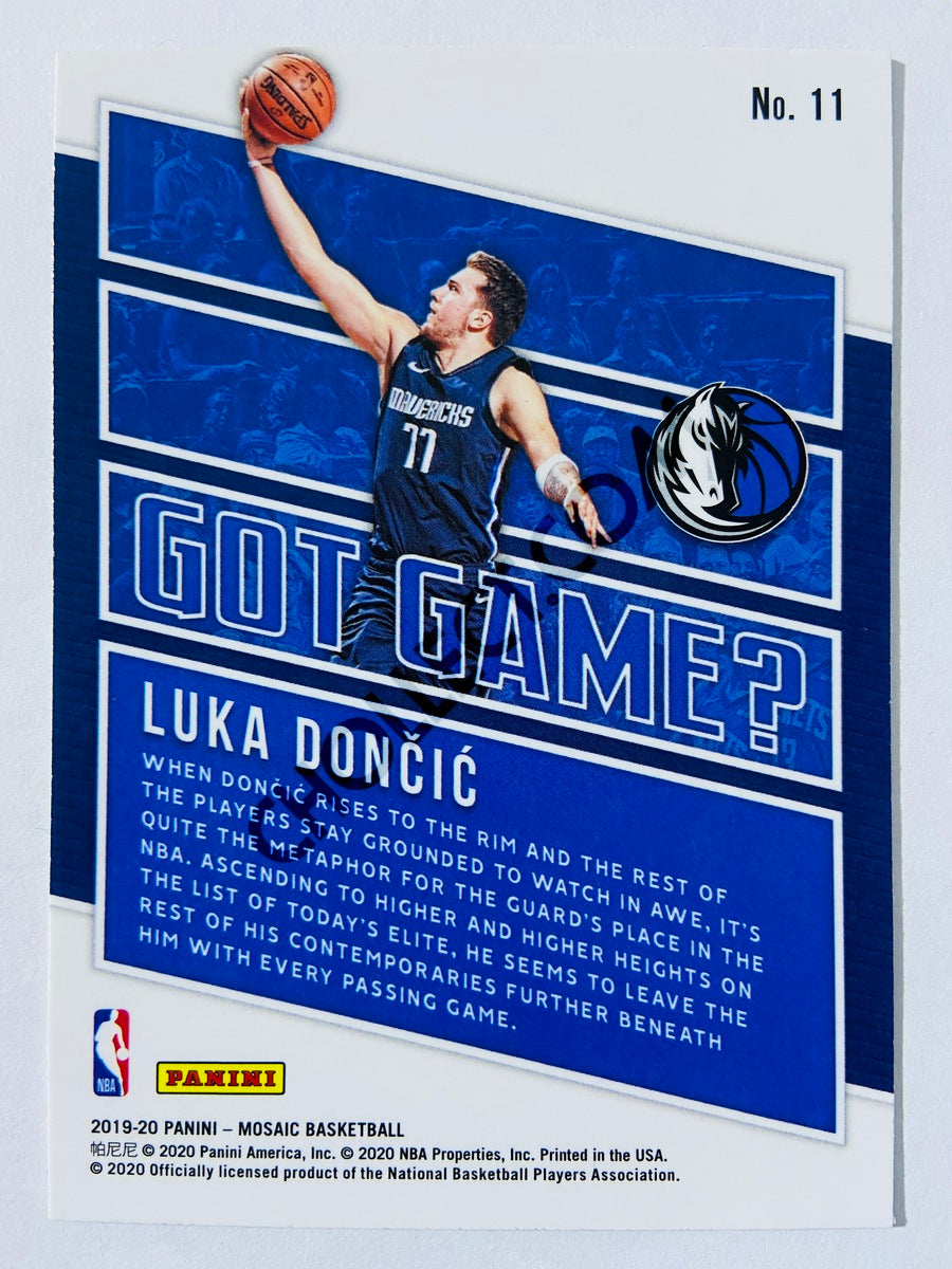 Luka Doncic - Dallas Mavericks 2019-20 Panini Mosaic Got Game? Insert #11