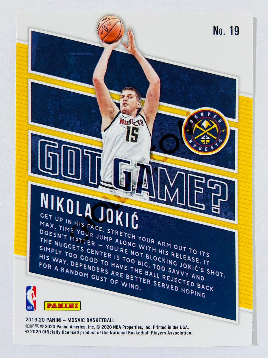 Nikola Jokic - Denver Nuggets 2019-20 Panini Mosaic Got Game? Insert #19