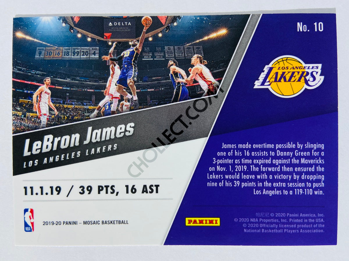 LeBron James - Los Angeles Lakers 2019-20 Panini Mosaic Montage Insert #10