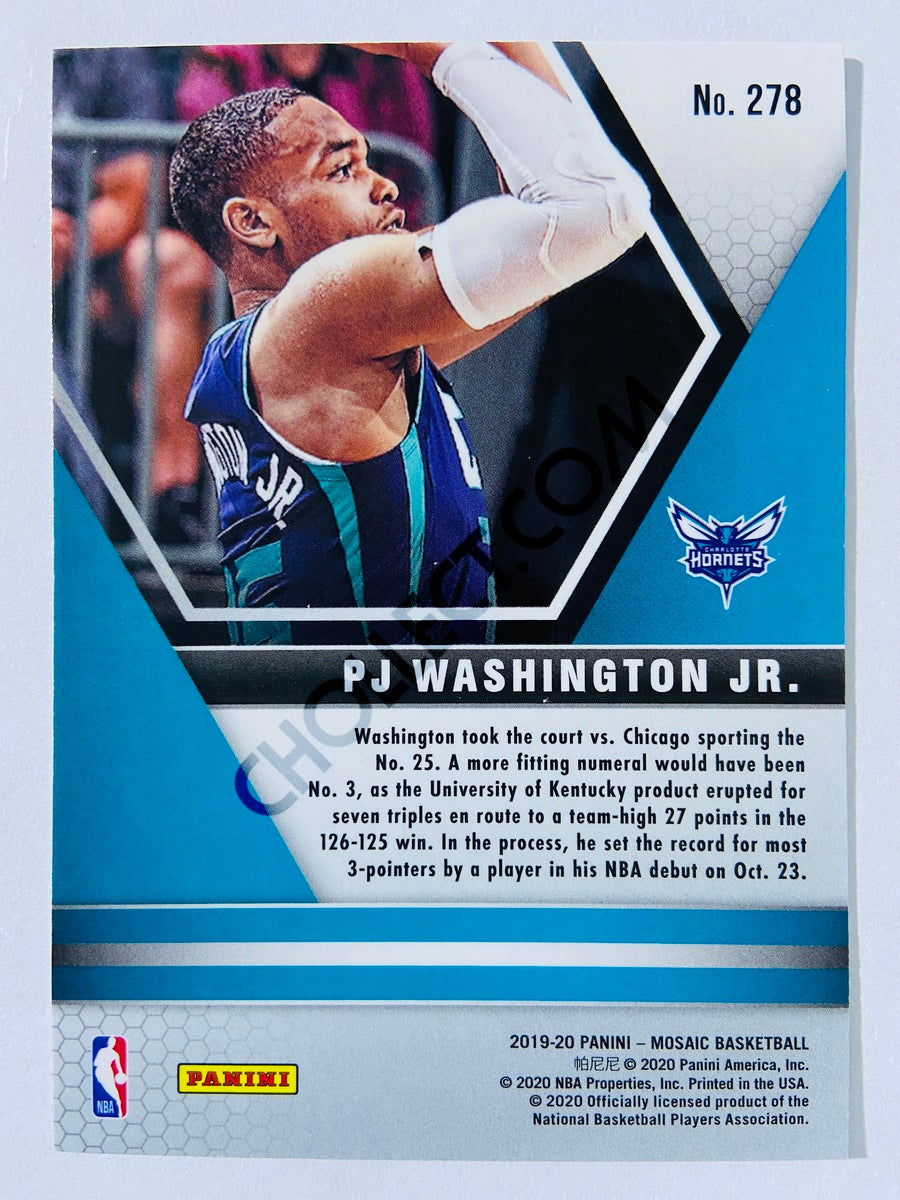 PJ Washington Jr. - Charlotte Hornets 2019-20 Panini Mosaic NBA Debut RC Rookie #278