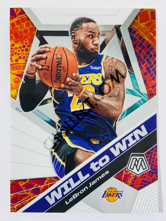 LeBron James - Los Angeles Lakers 2019-20 Panini Mosaic Will to Win Insert #7