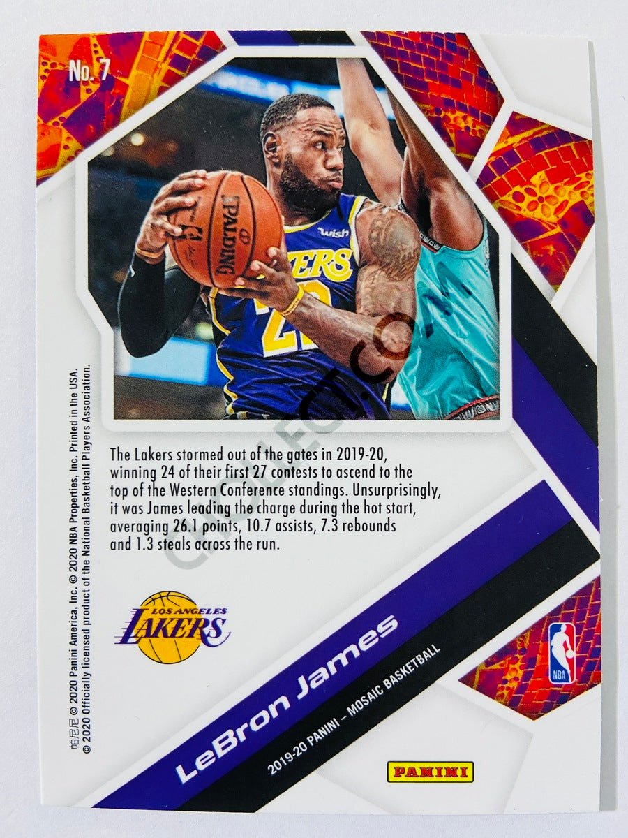 LeBron James - Los Angeles Lakers 2019-20 Panini Mosaic Will to Win Insert #7