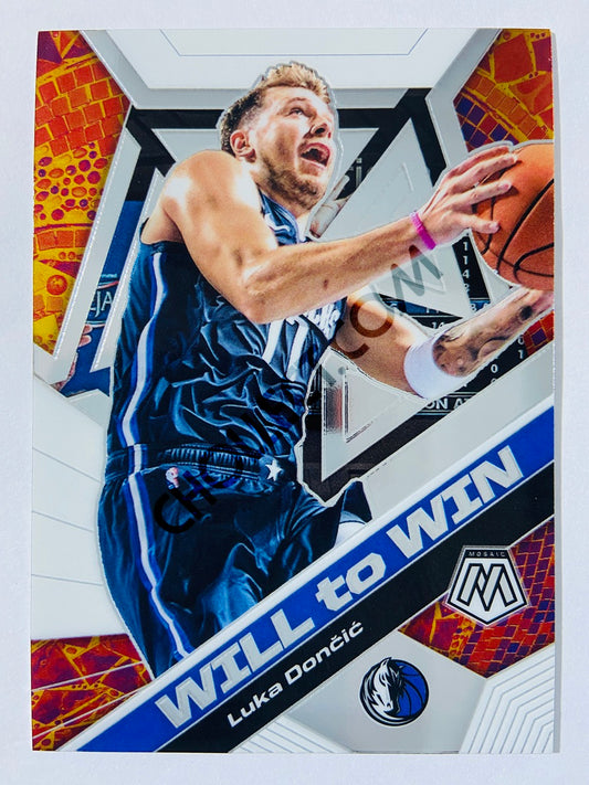 Luka Doncic - Dallas Mavericks 2019-20 Panini Mosaic Will to Win Insert #13