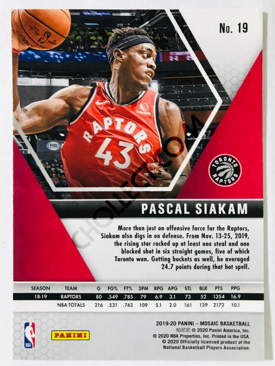 Pascal Siakam - Toronto Raptors 2019-20 Panini Mosaic #19