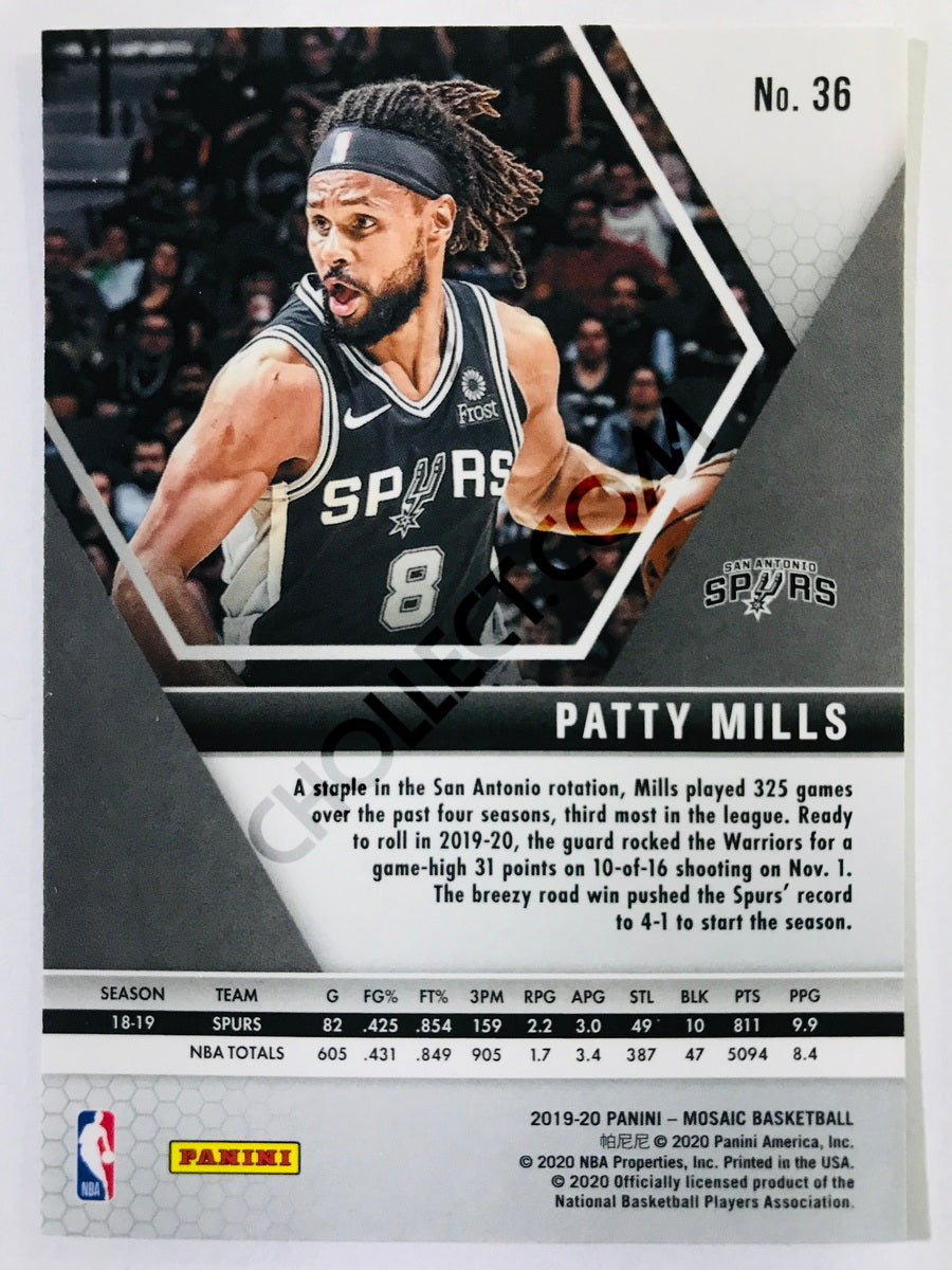 Patty Mills - San Antonio Spurs 2019-20 Panini Mosaic #36