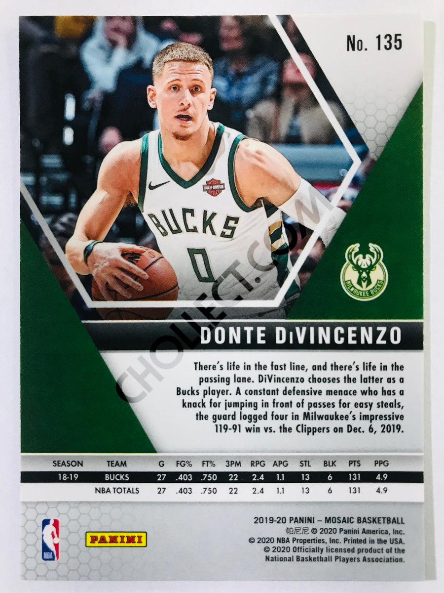 Donte DiVincenzo - Milwaukee Bucks 2019-20 Panini Mosaic #135