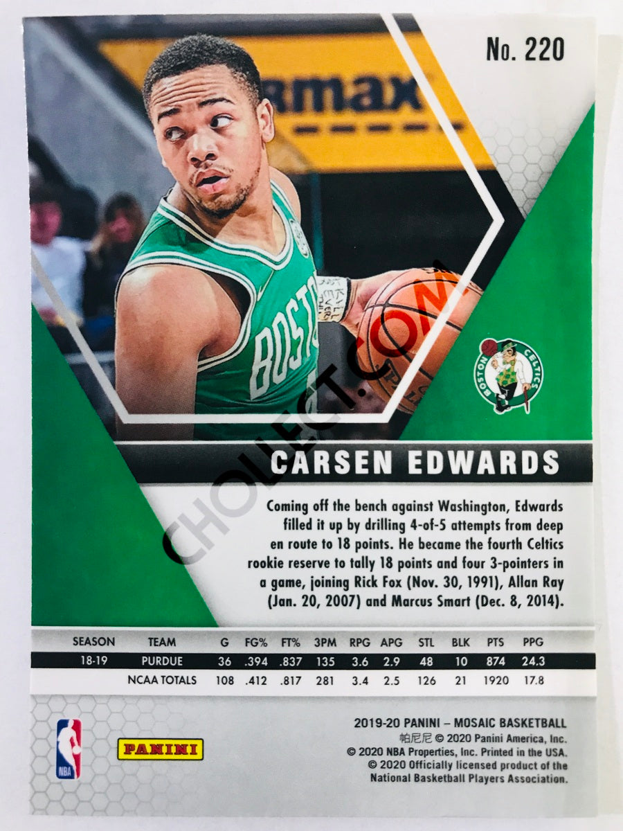 Carsen Edwards - Boston Celtics 2019-20 Panini Mosaic RC Rookie #220