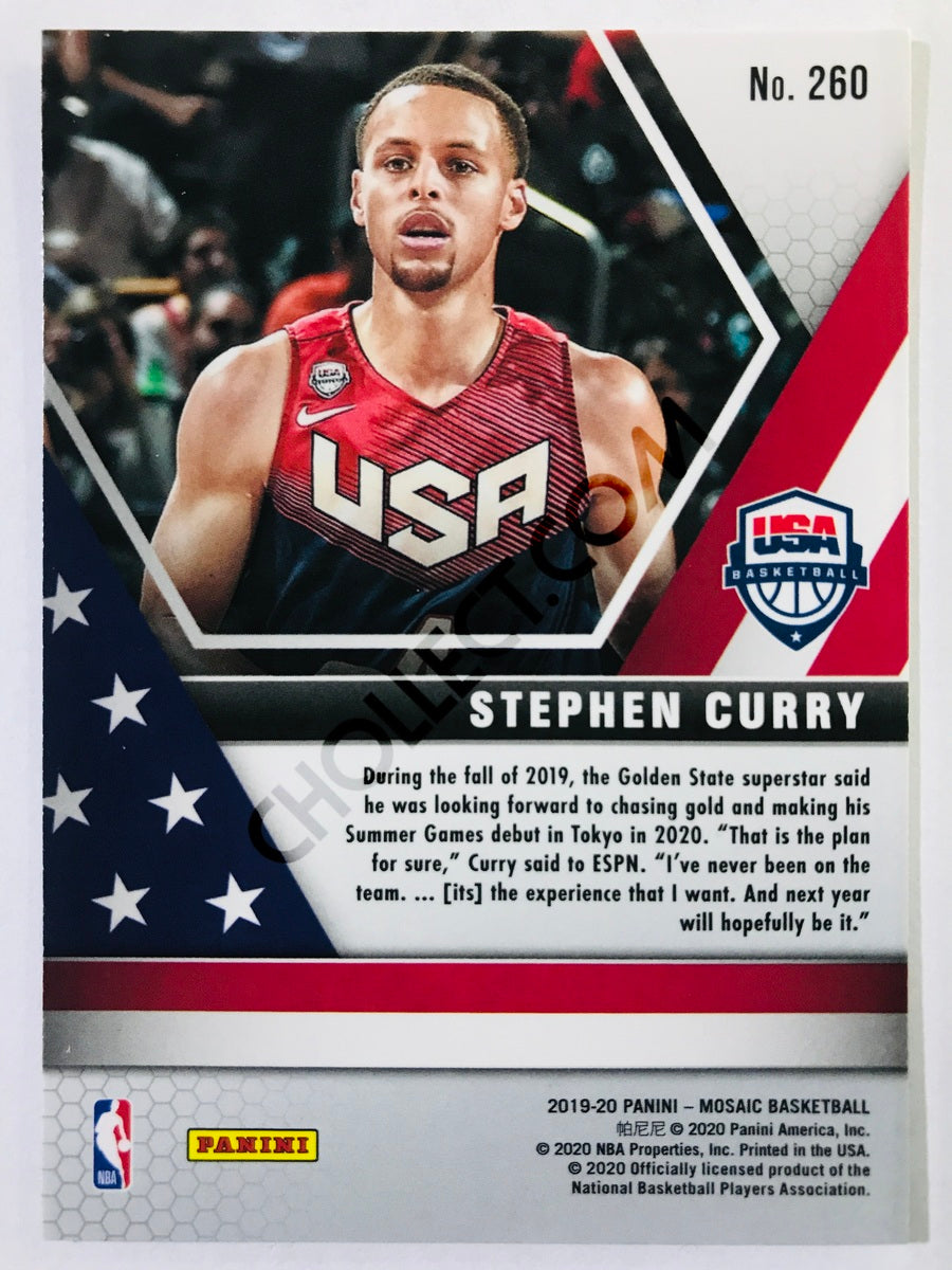 Stephen Curry - USA Basketball 2019-20 Panini Mosaic USA Basketball #260