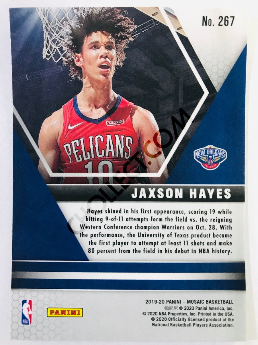 Jaxson Hayes - New Orleans Pelicans 2019-20 Panini Mosaic NBA Debut RC Rookie #267