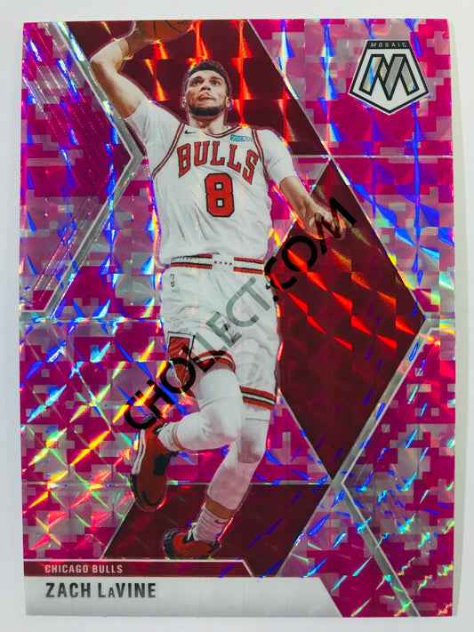 Zach LaVine - Chicago Bulls 2019-20 Panini Mosaic Pink Camo Parallel #87