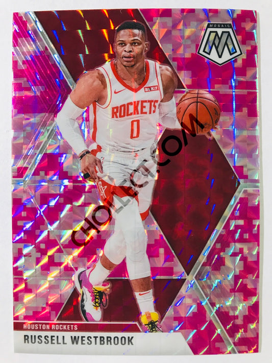 Russell Westbrook - Houston Rockets 2019-20 Panini Mosaic Pink Camo Parallel #134