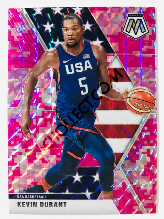 Kevin Durant - USA Basketball 2019-20 Panini Mosaic Pink Camo Parallel #251