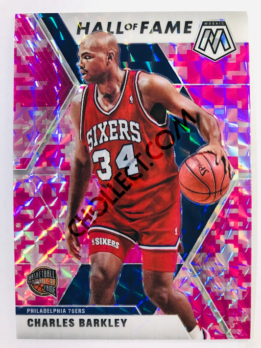 Charles Barkley - Philadelphia 76ers 2019-20 Panini Mosaic Pink Camo Parallel #282