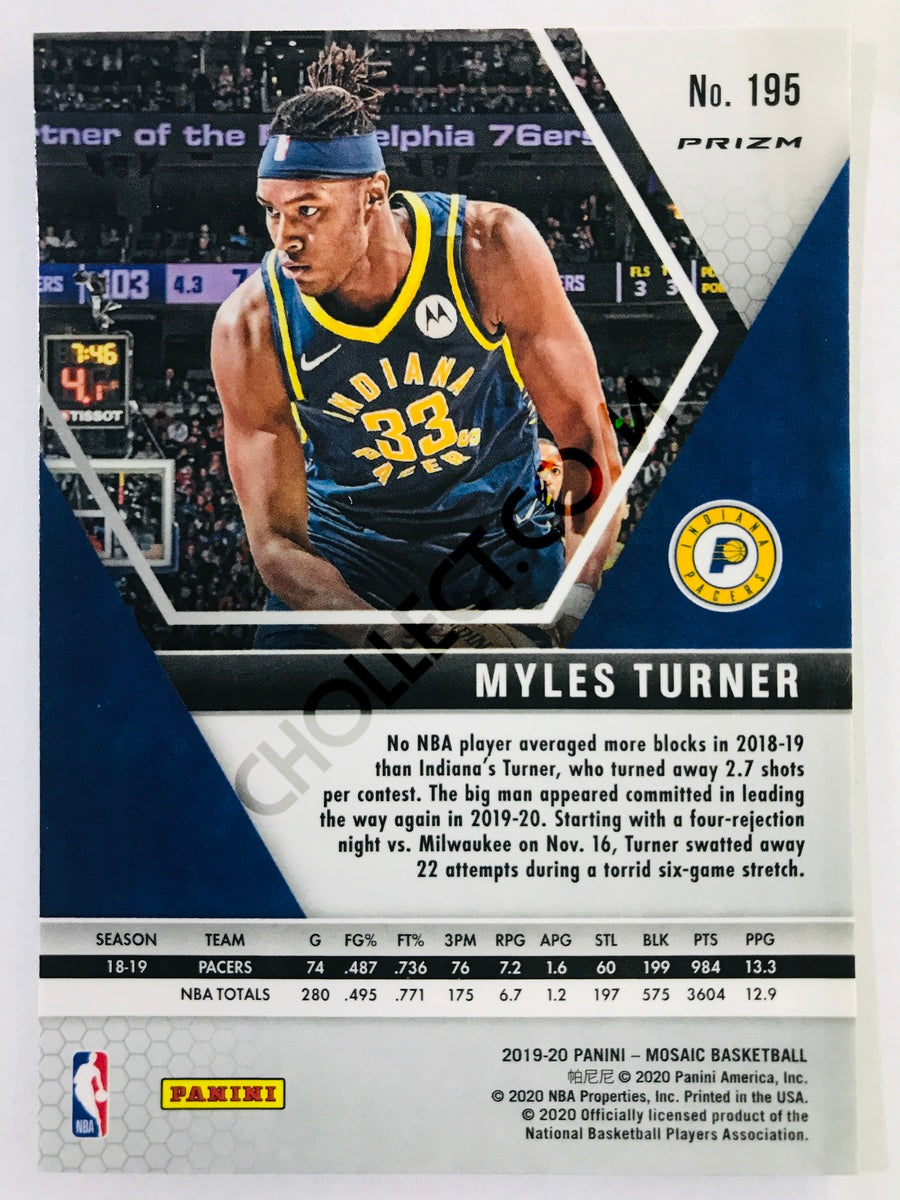 Myles Turner - Indiana Pacers 2019-20 Panini Mosaic Mosaic Parallel #195