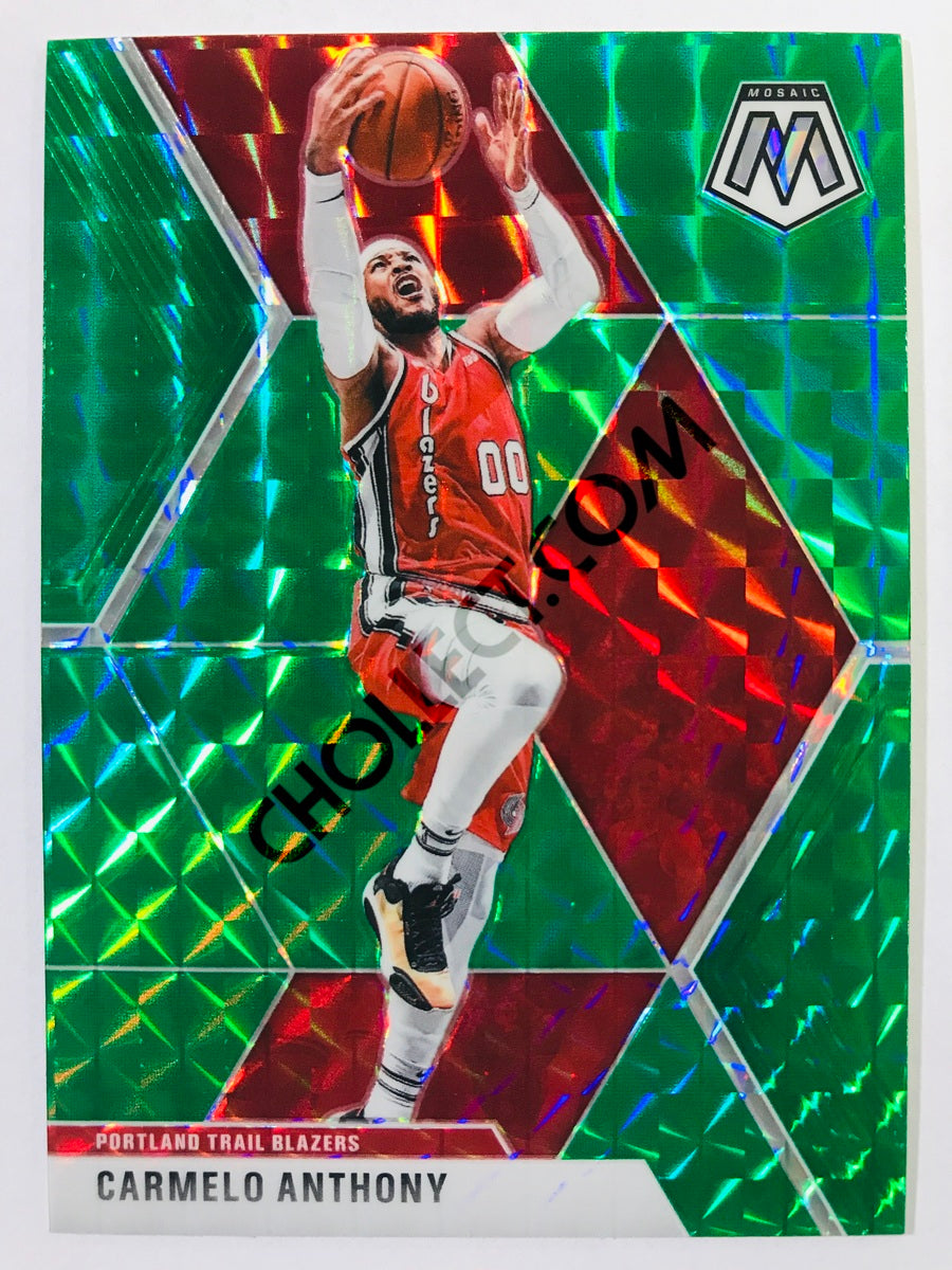 Carmelo Anthony - Portland Trail Blazers 2019-20 Panini Mosaic Green Parallel #25