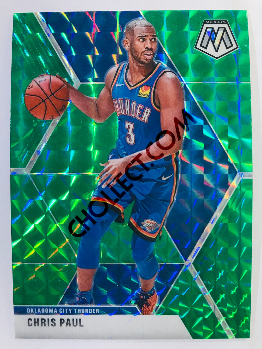 Chris Paul - Oklahoma City Thunder 2019-20 Panini Mosaic Green Parallel #143