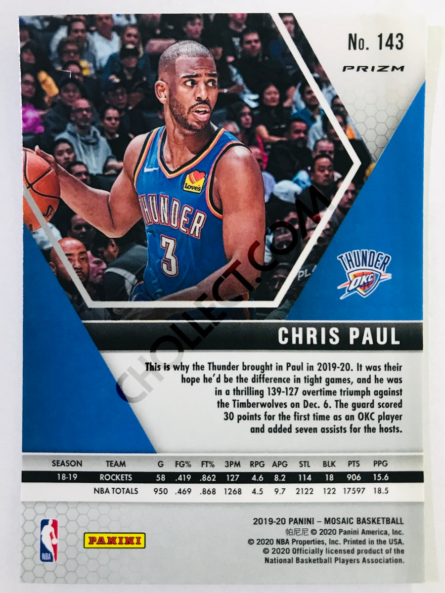 Chris Paul - Oklahoma City Thunder 2019-20 Panini Mosaic Green Parallel #143