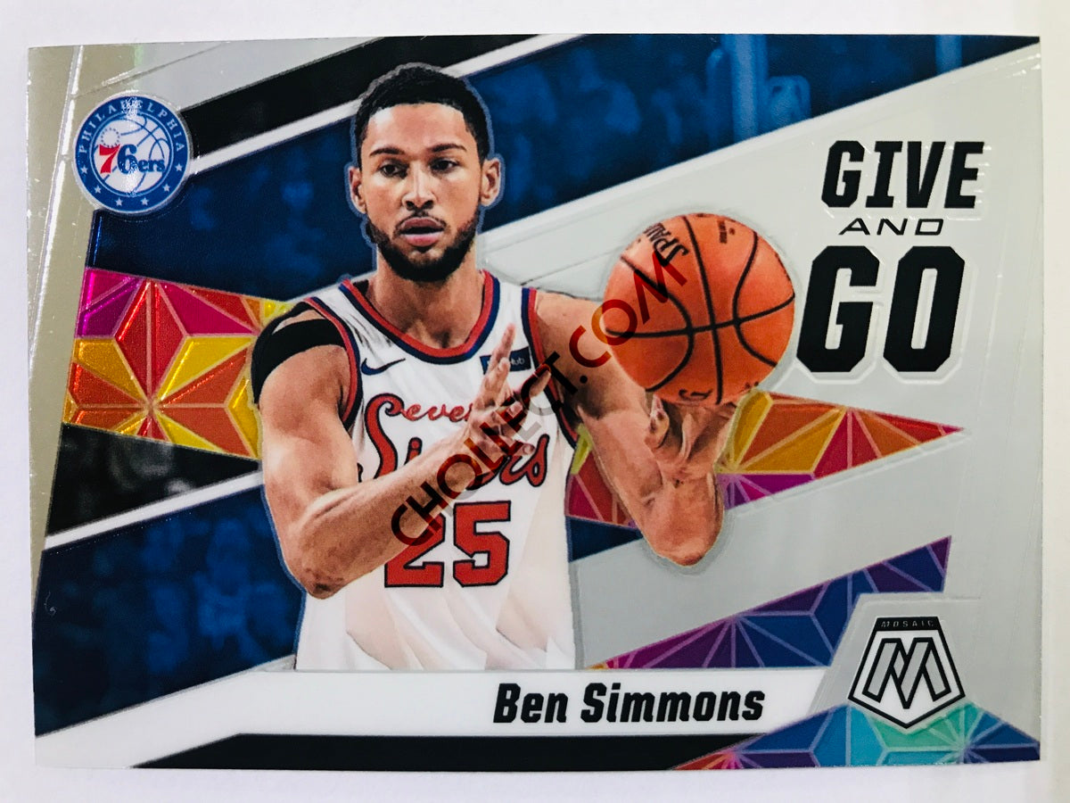 Ben Simmons - Philadelphia 76ers 2019-20 Panini Mosaic Give And Go Insert #2