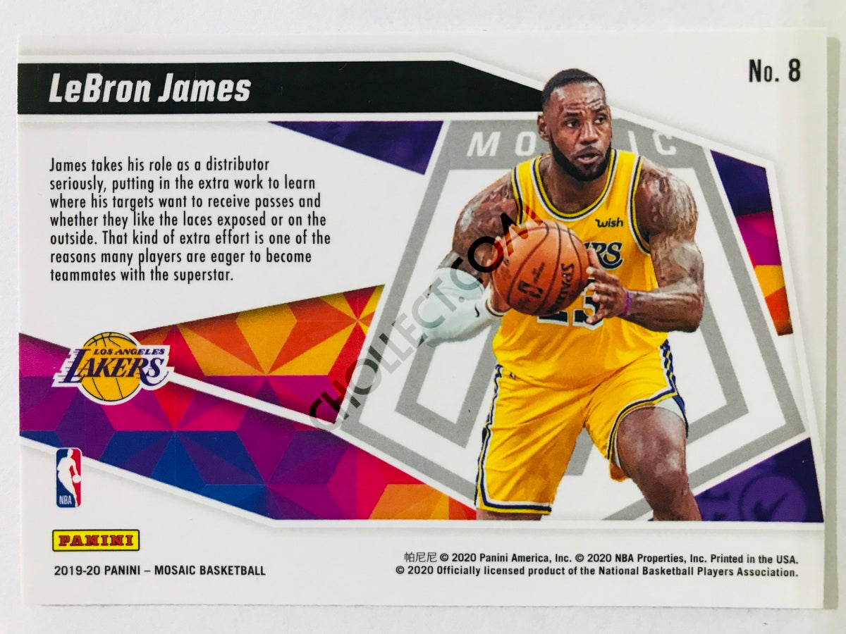 LeBron James - Los Angeles Lakers 2019-20 Panini Mosaic Give And Go Insert #2