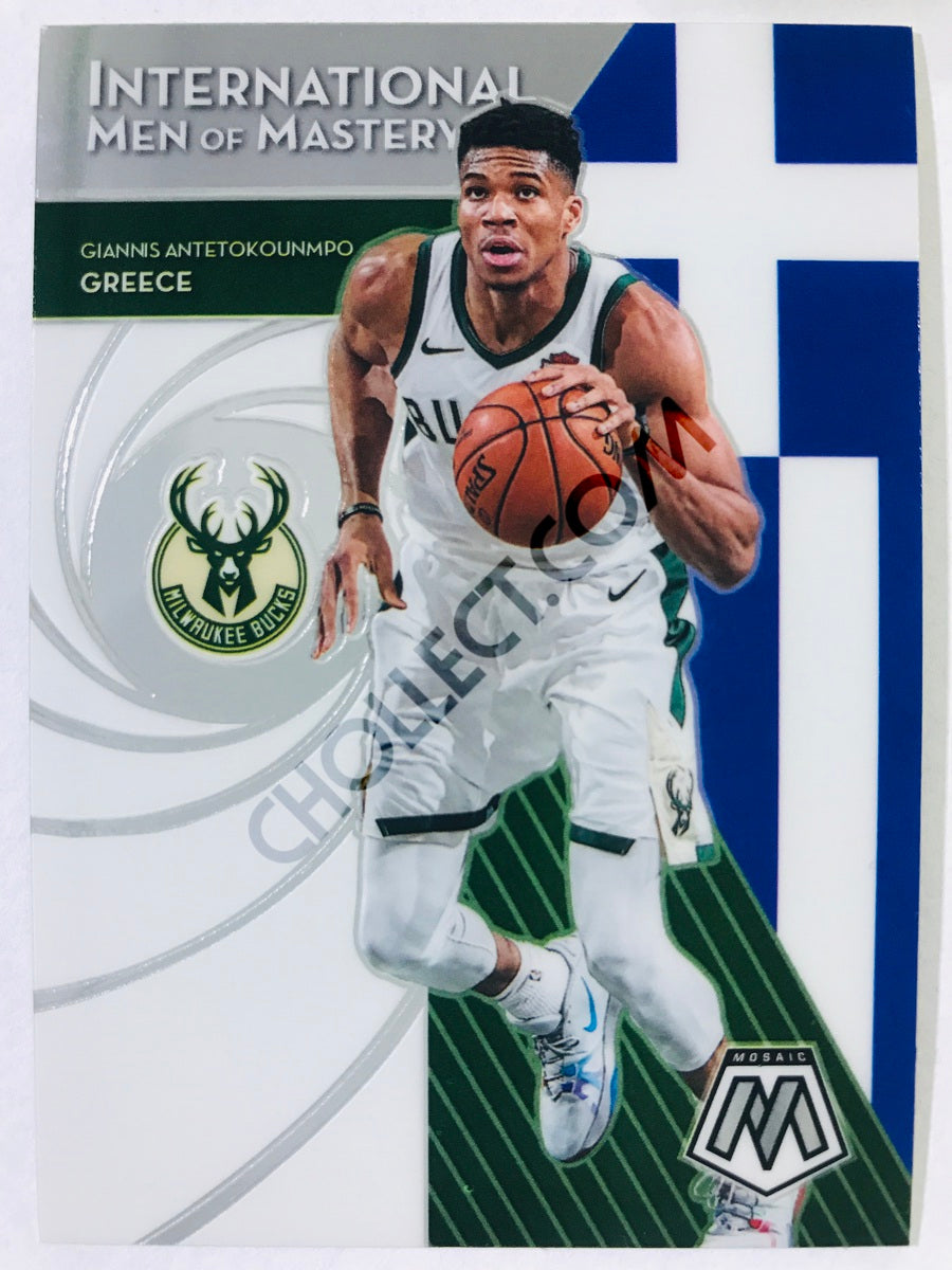 Giannis Antetokounmpo - Milwaukee Bucks 2019-20 Panini Mosaic International Men of Mastery #17