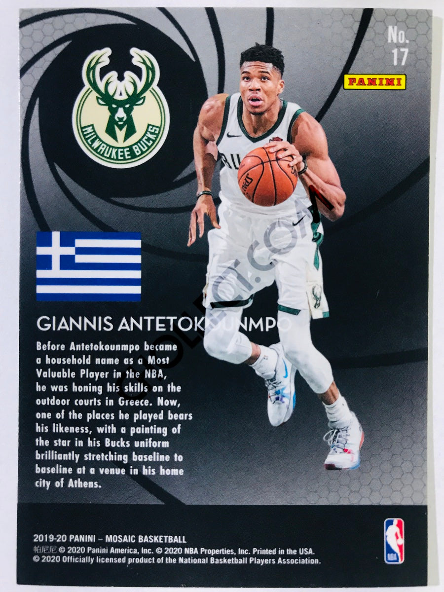 Giannis Antetokounmpo - Milwaukee Bucks 2019-20 Panini Mosaic International Men of Mastery #17