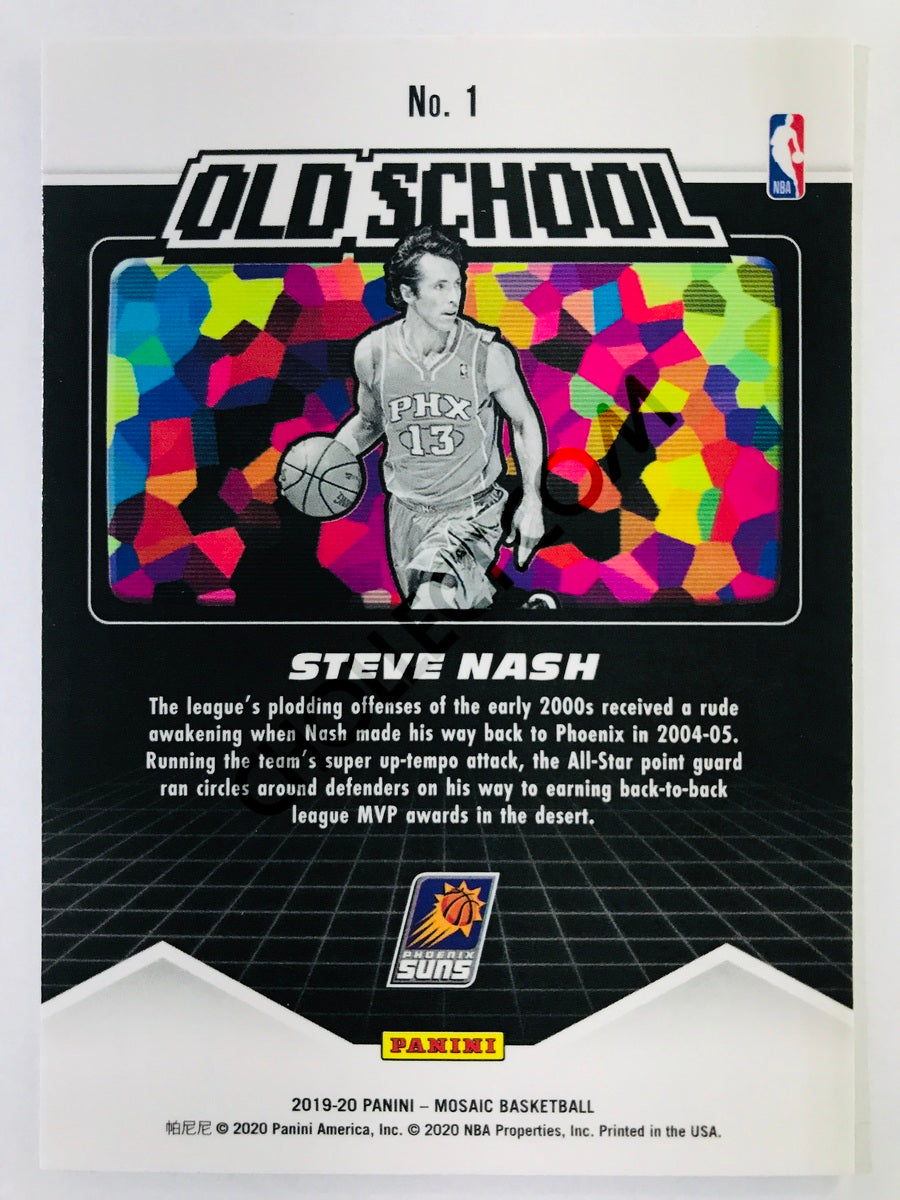 Steve Nash - Phoenix Suns 2019-20 Panini Mosaic Old School Insert #1