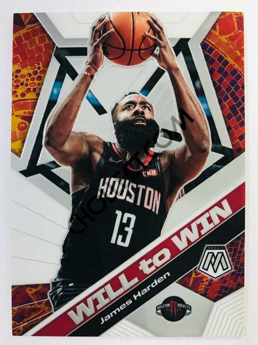 James Harden - Houston Rockets 2019-20 Panini Mosaic Will To Win Insert #20