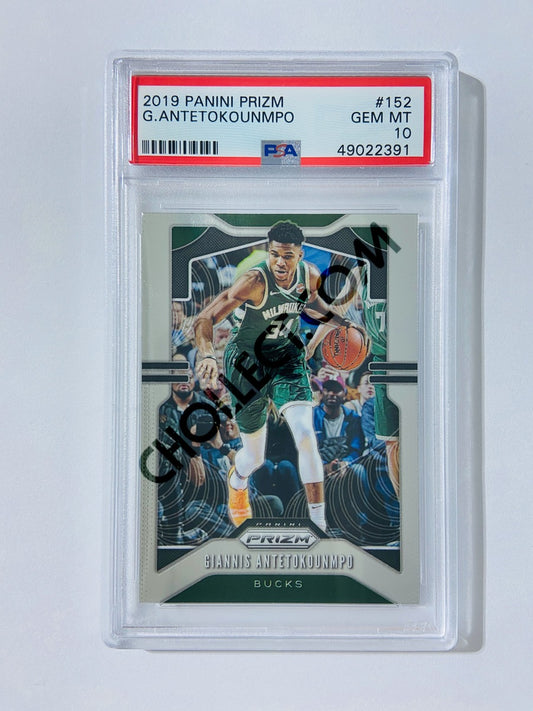 Giannis Antetokounmpo – Milwaukee Bucks 2019-20 Panini Prizm #152 [PSA 10] SN: 49022391