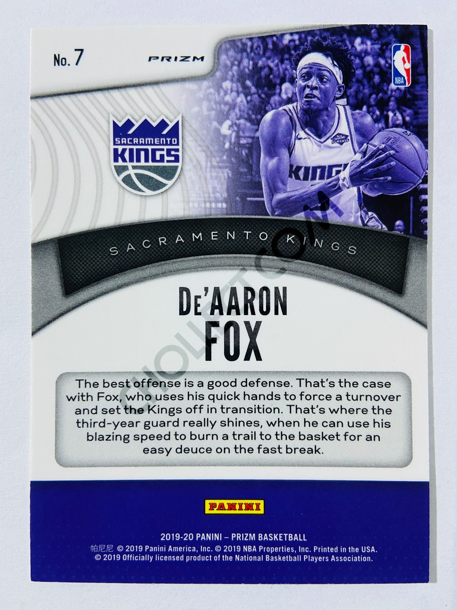 De'Aaron Fox – Sacramento Kings 2019-20 Panini Prizm Dominance Prizm Parallel #7