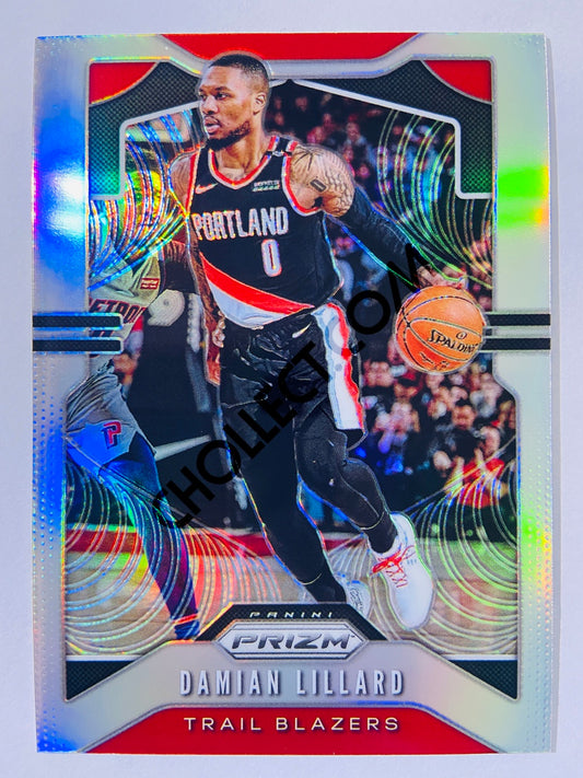 Damian Lillard - Portland Trail Blazers 2019-20 Panini Prizm Silver Parallel #112